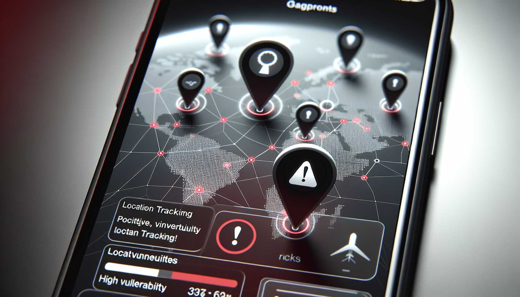 A smartphone app showing location tracking vulnerabilities