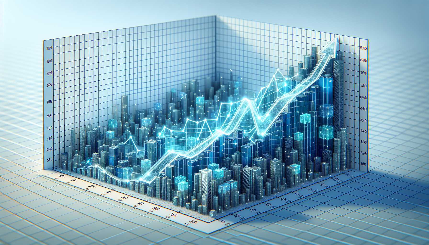 A graph showing the growth of online stores in Italy