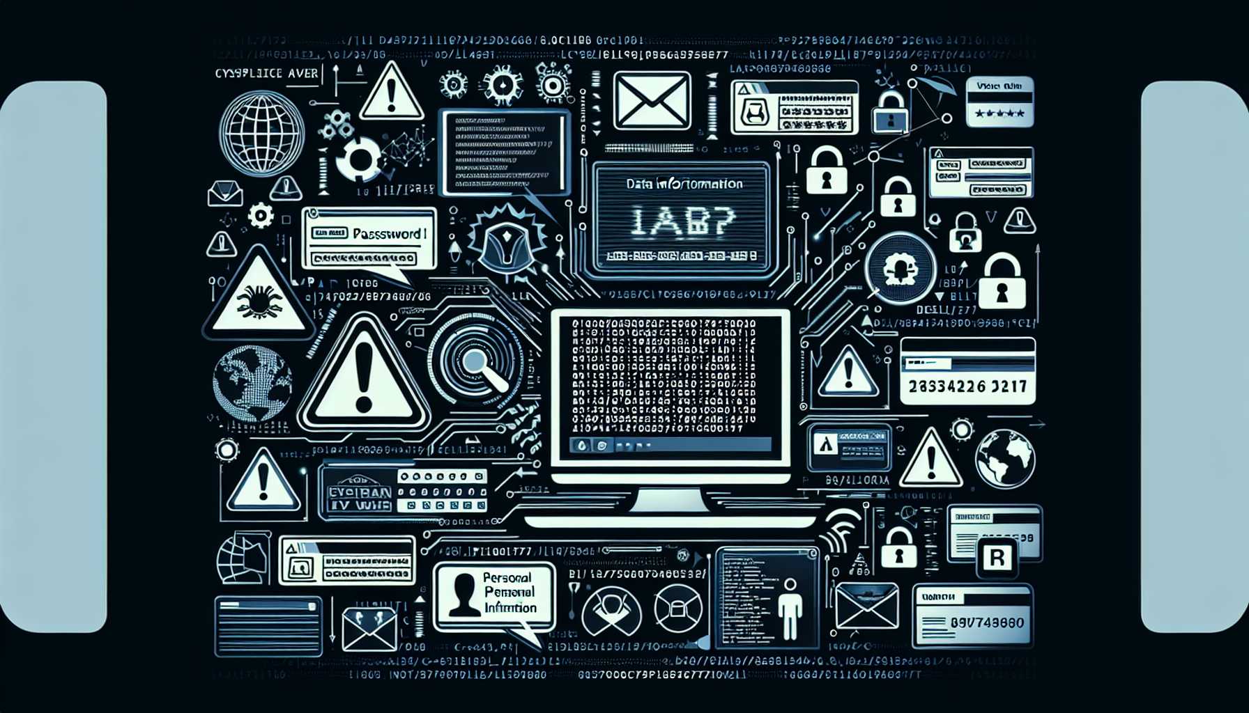 a dark web data breach scene with personal information exposed
