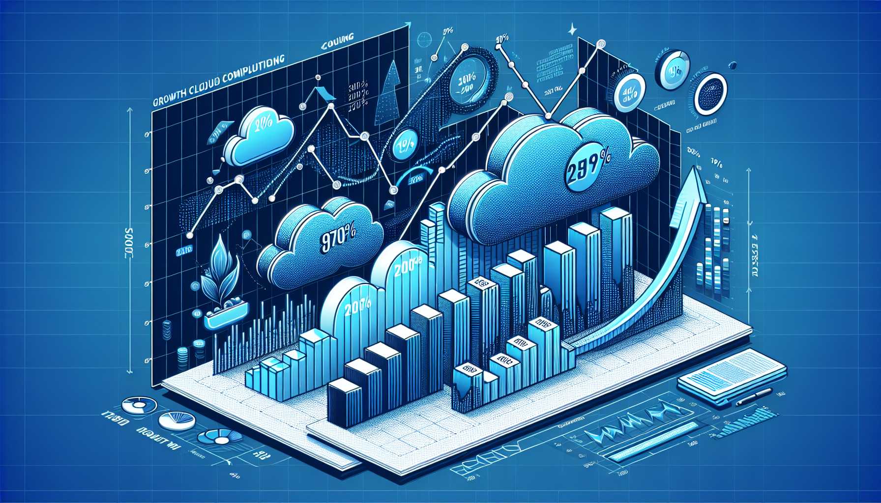 A graph showing the growth of cloud computing adoption in China