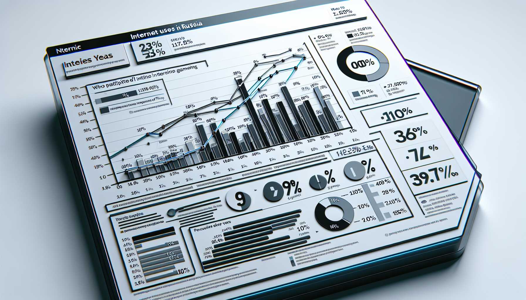 Graph showing the percentage of internet users in Russia who participate in online gaming