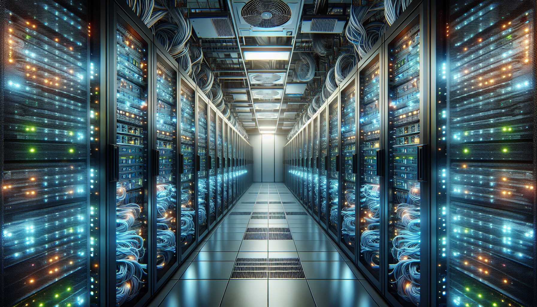 a server room filled with high-performance computing hardware