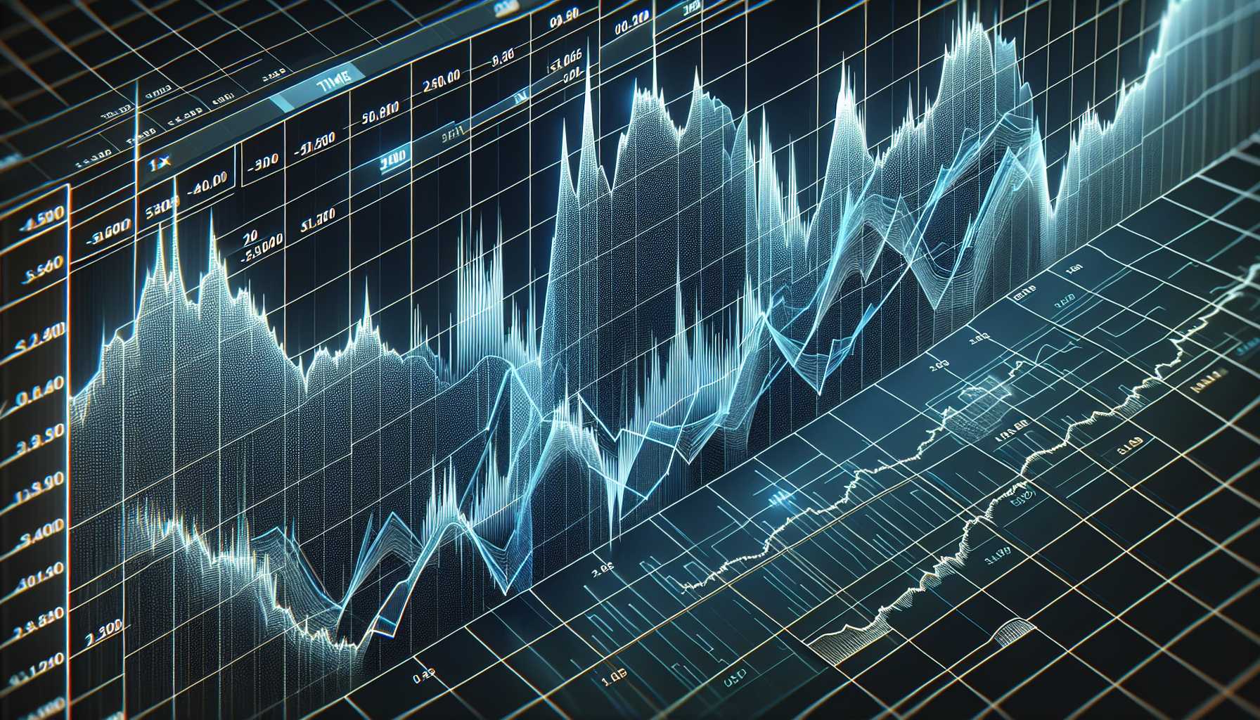 Choppy stock market graph