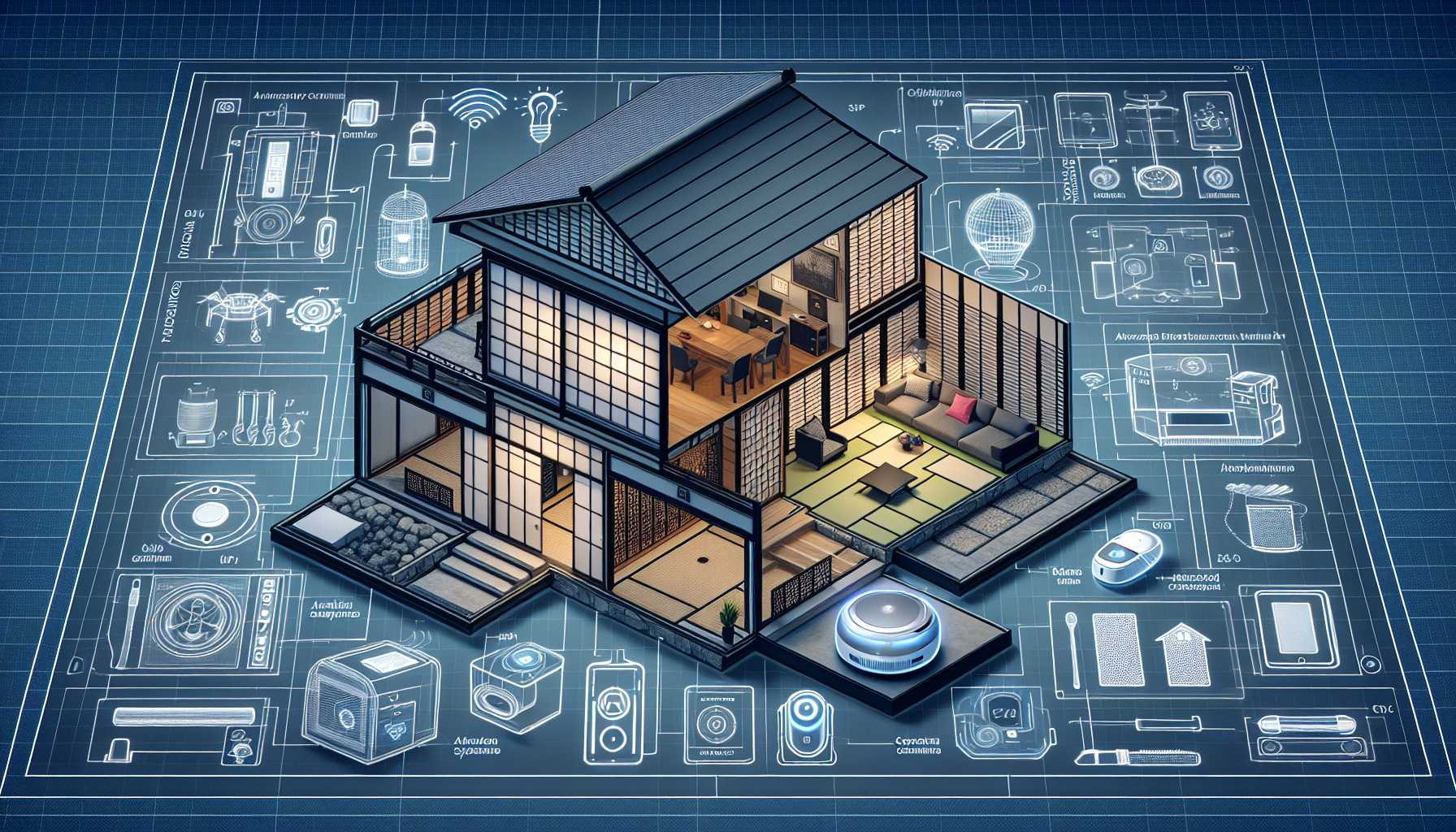 Blueprint of a smart home installation in Japan