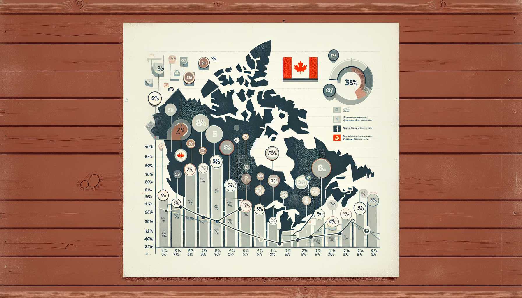 A graph showing the percentage of Canadian businesses using social media for customer engagement.