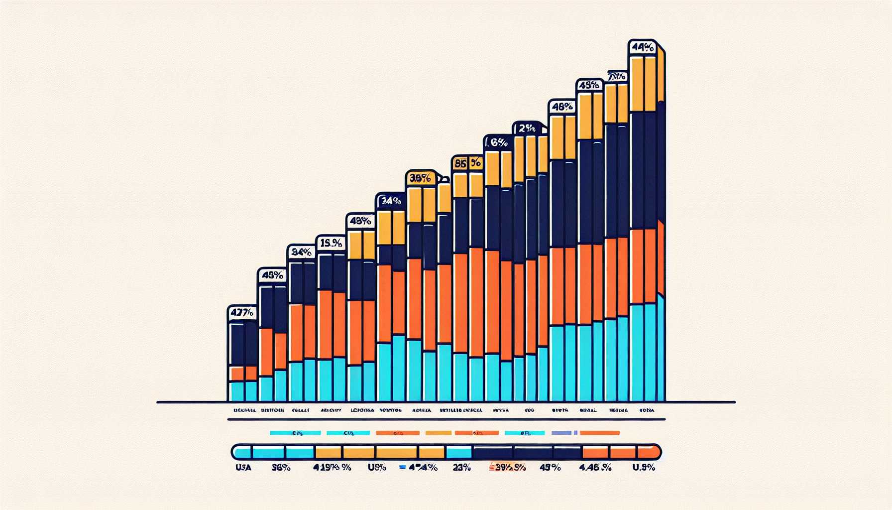 a graph showing the market share of different email services in the USA