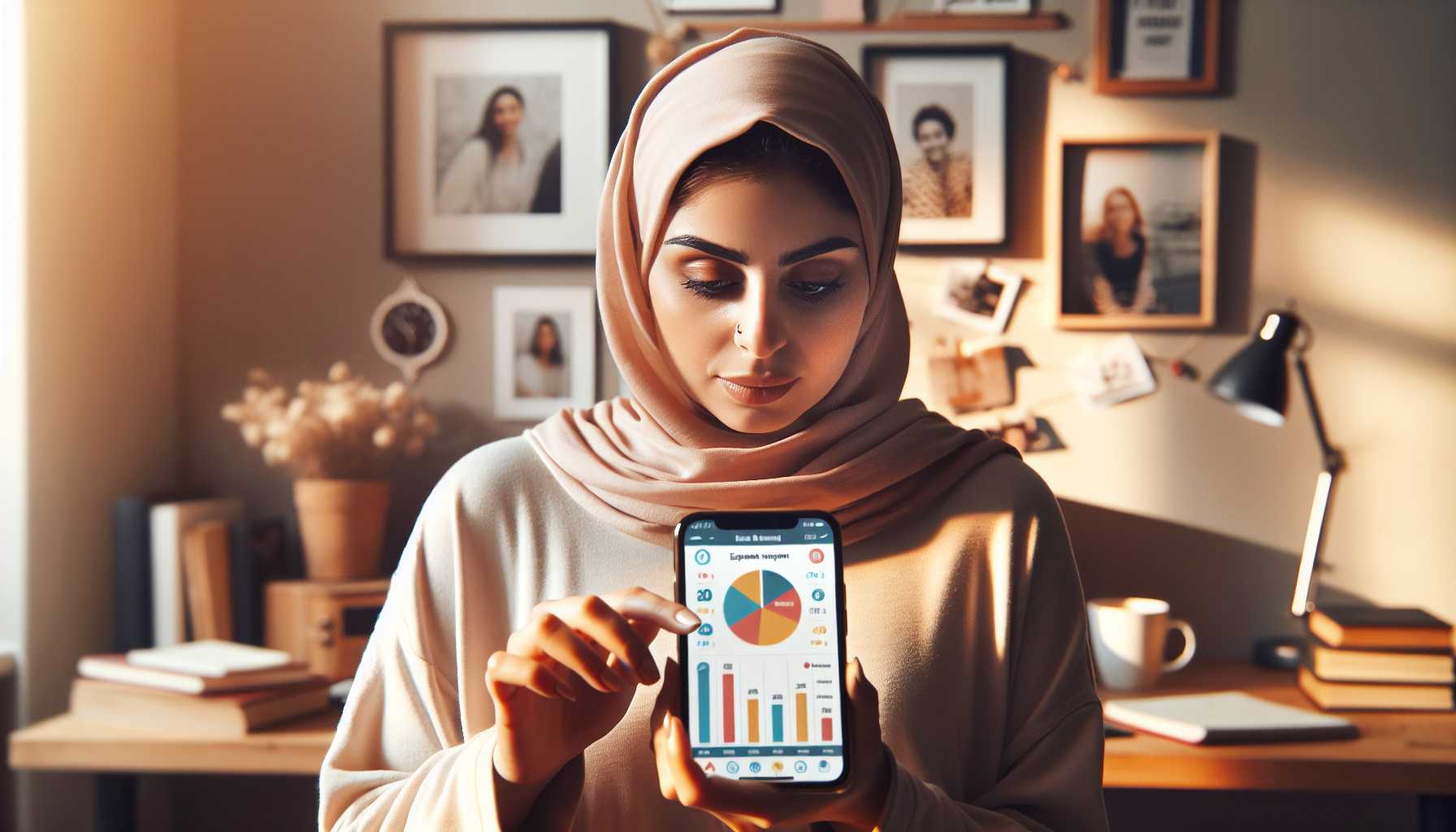 a person using a mobile app to track their expenses