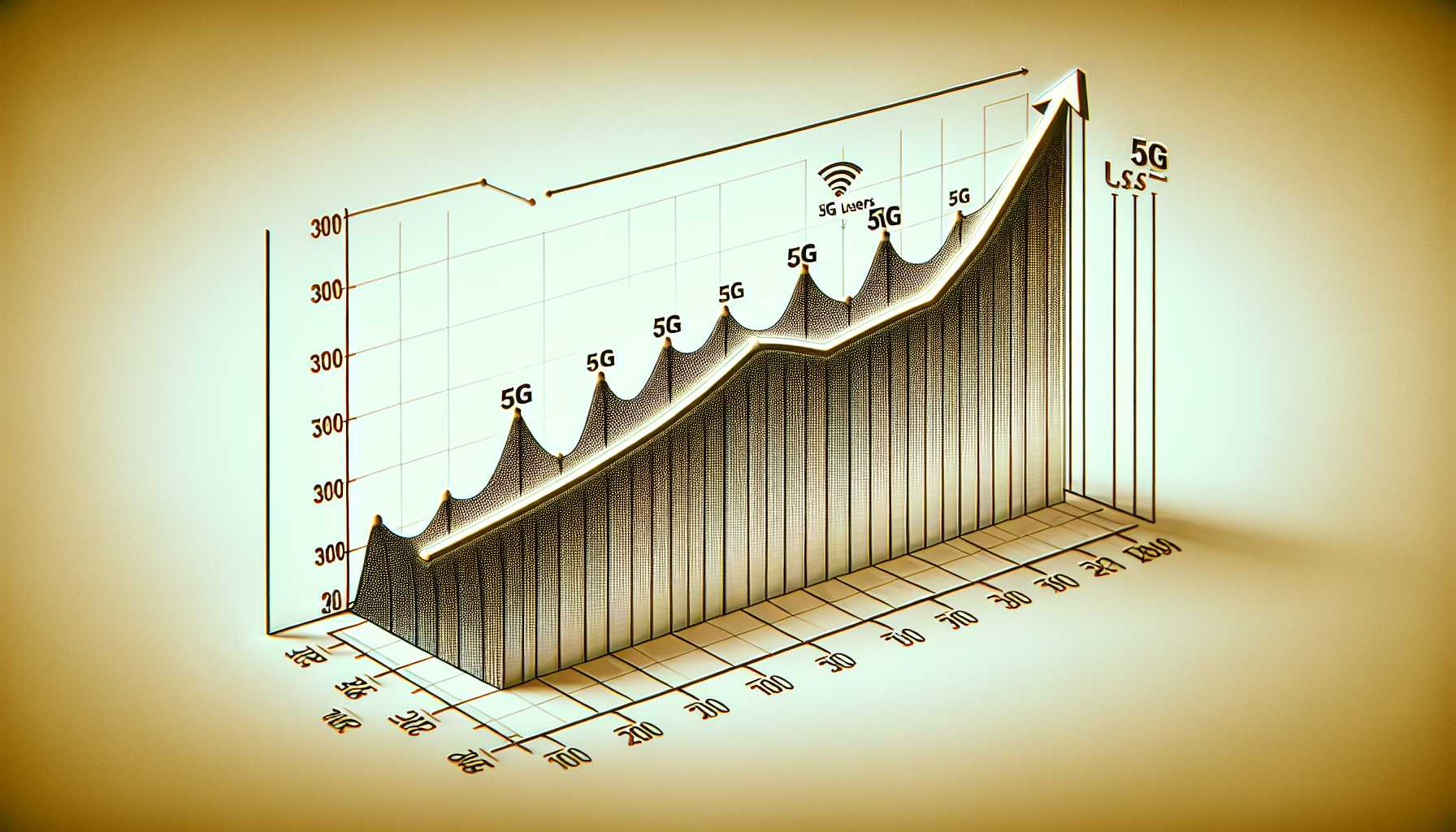 A graph showing the growth of 5G users in India