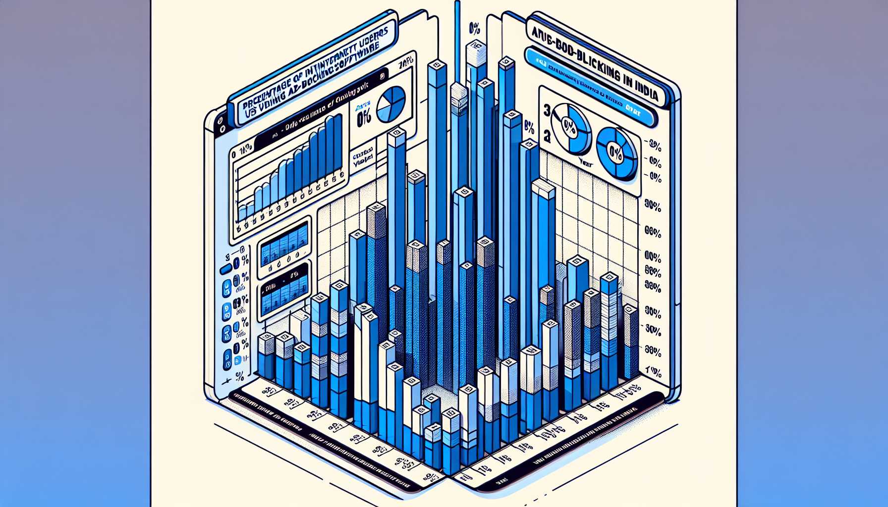 Percentage of internet users in India using ad-blocking software
