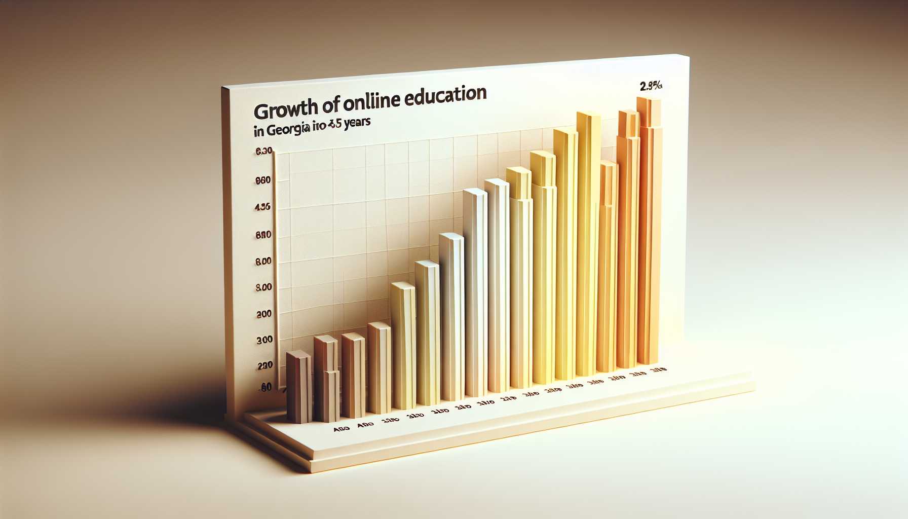 Graph showing the growth of online education in Georgia