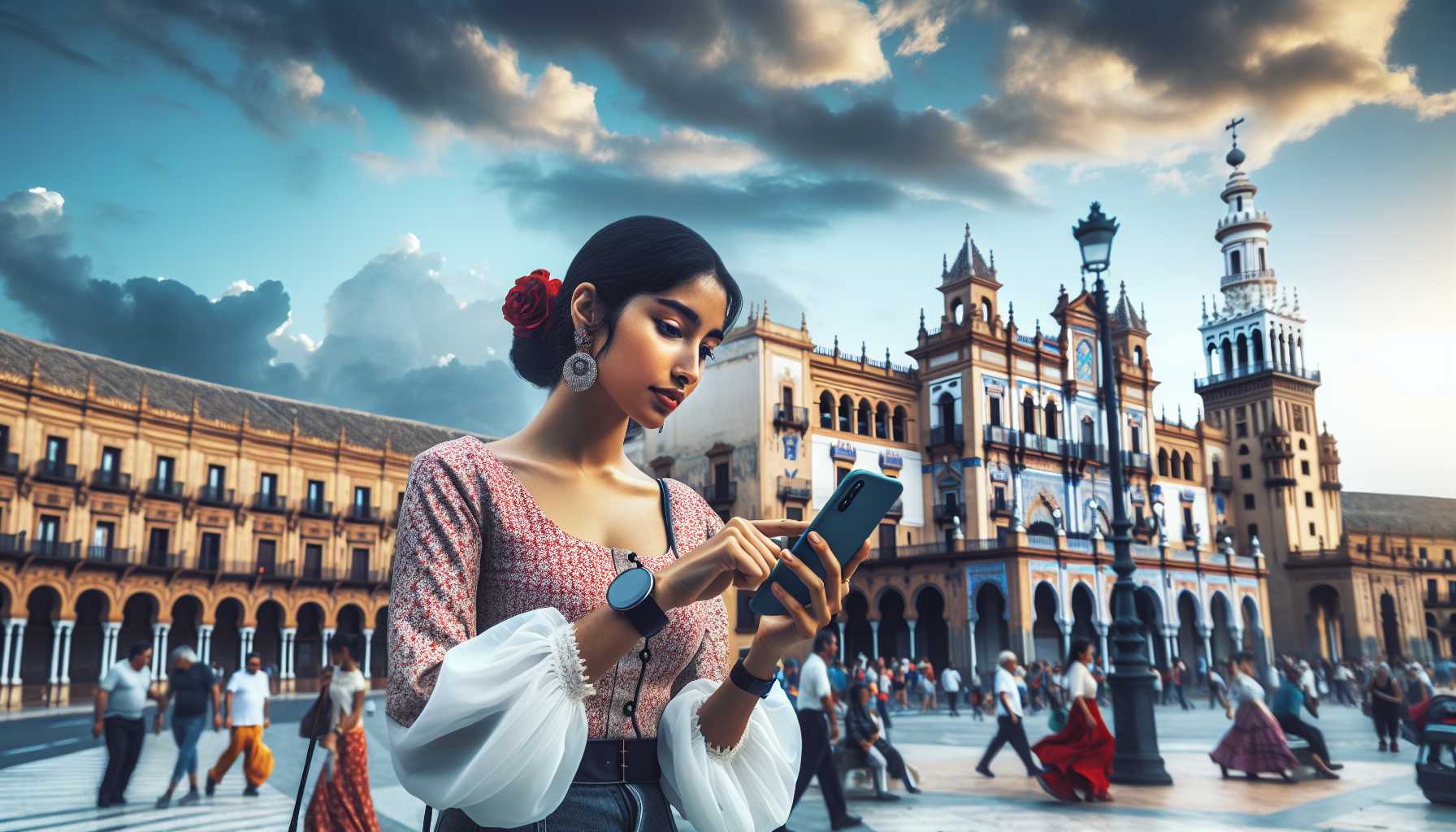 A person in Spain using a fitness app on their phone.