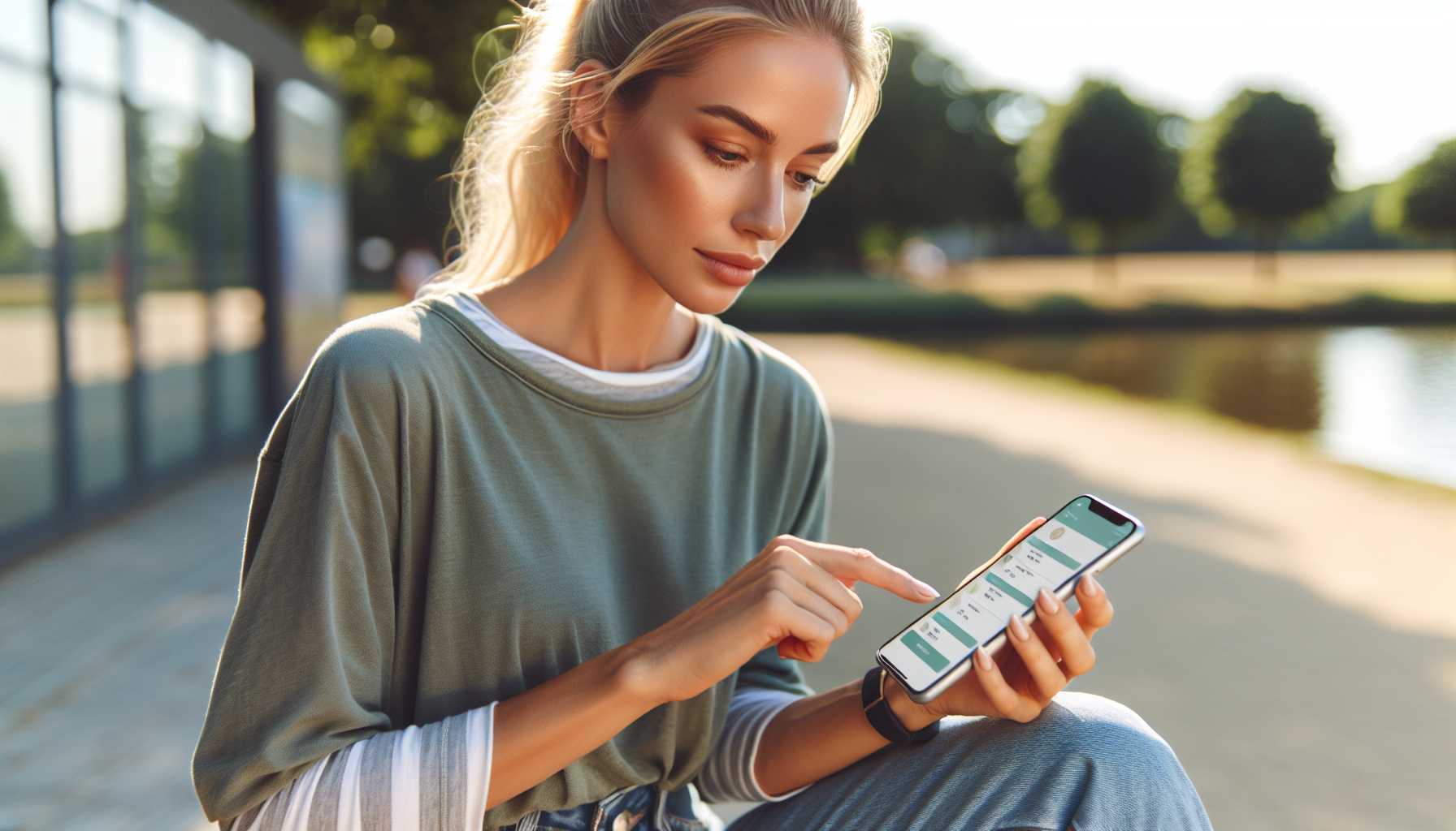 A person using a mobile banking app on their smartphone.