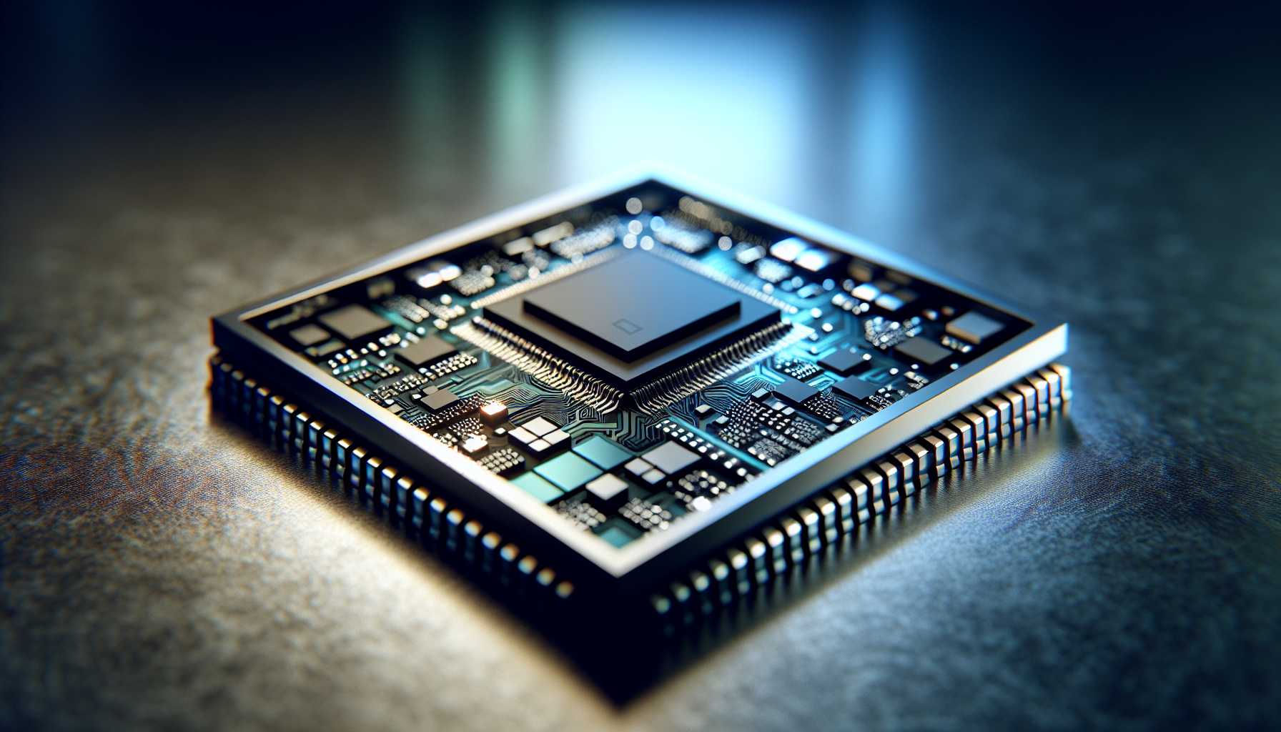 a high-tech semiconductor chip