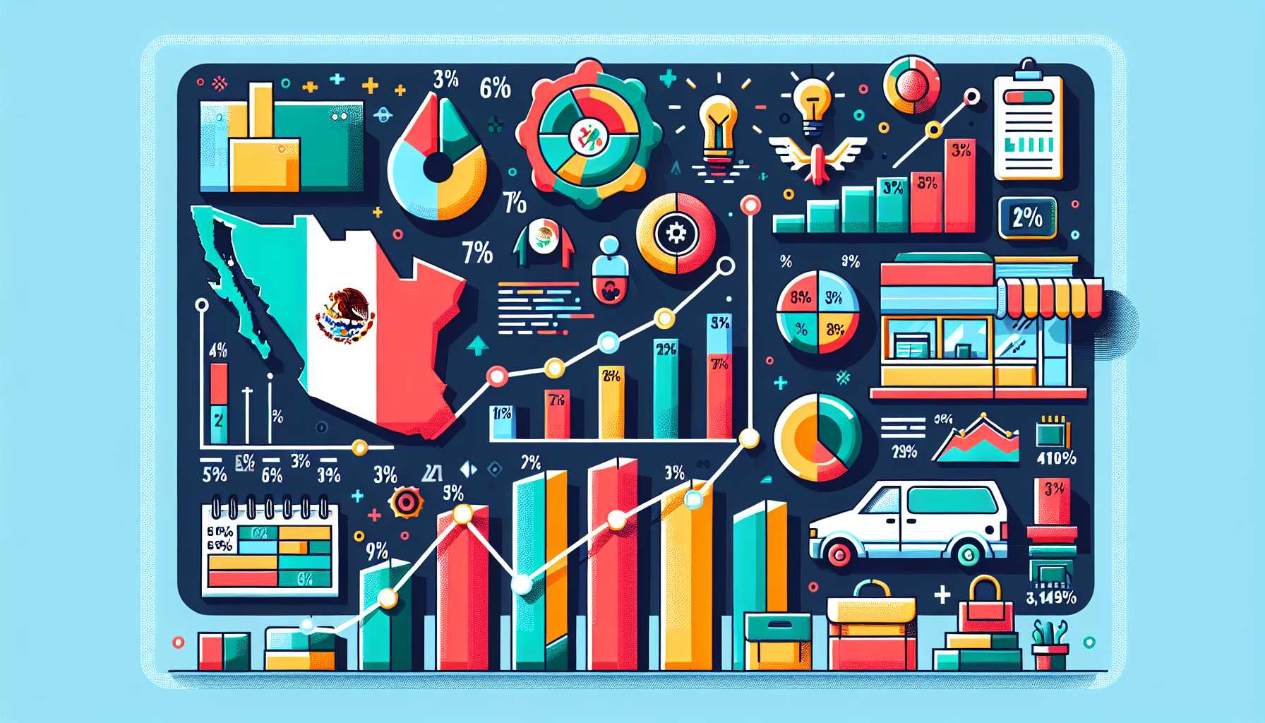 A graph showing the percentage of small businesses in Mexico that use digital tools for sales tracking