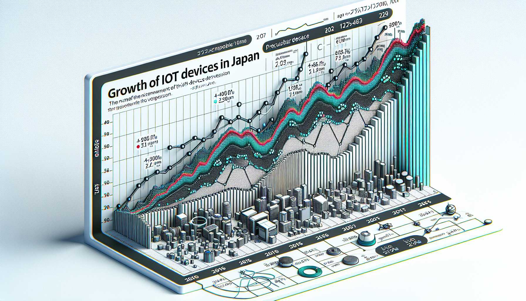 Graph showing the growth of IoT devices in Japan