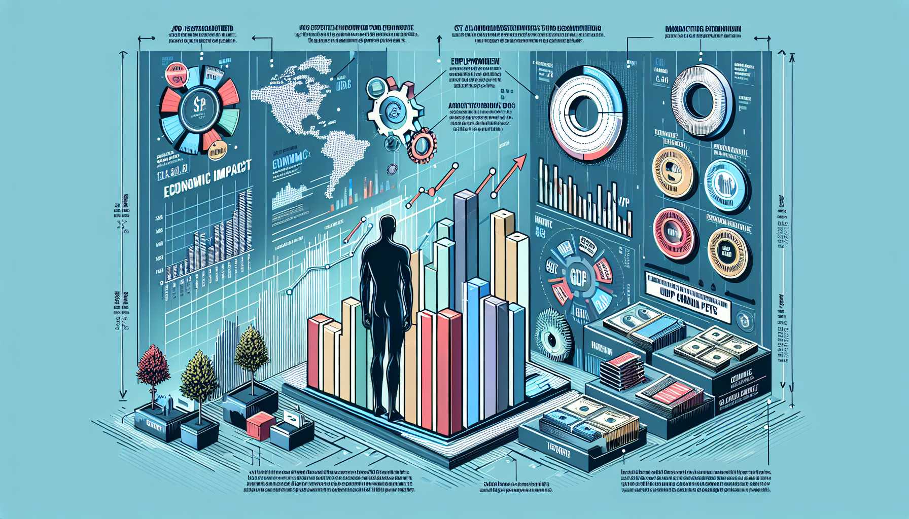 Economic impact graphic showing job creation and GDP boost