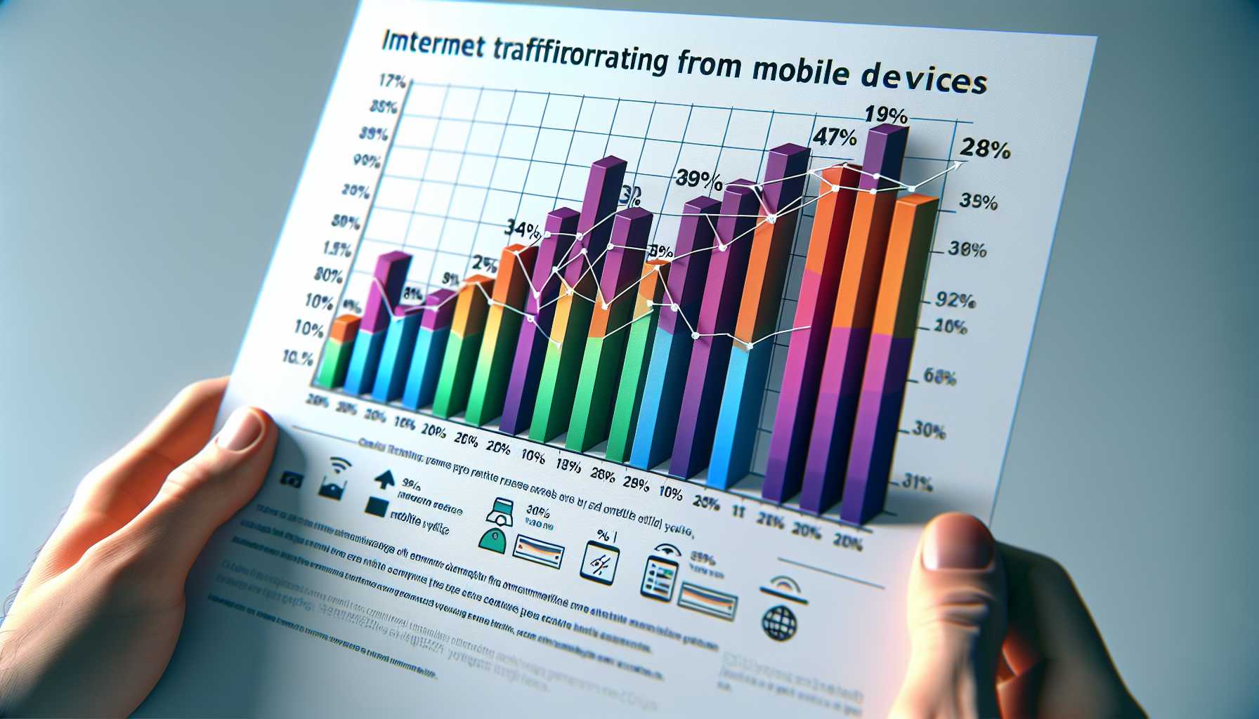 Graph showing the percentage of internet traffic in Australia that comes from mobile devices