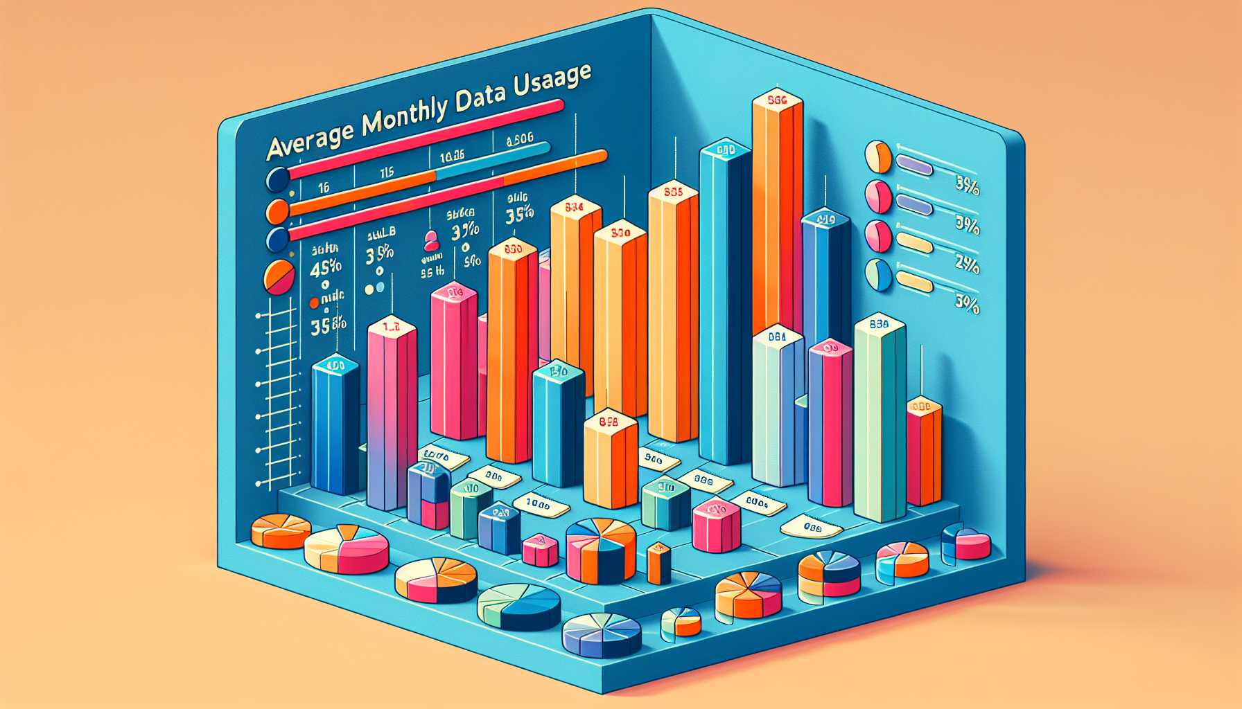 A graph showing the average monthly data usage per mobile user in the USA for different mobile network operators.