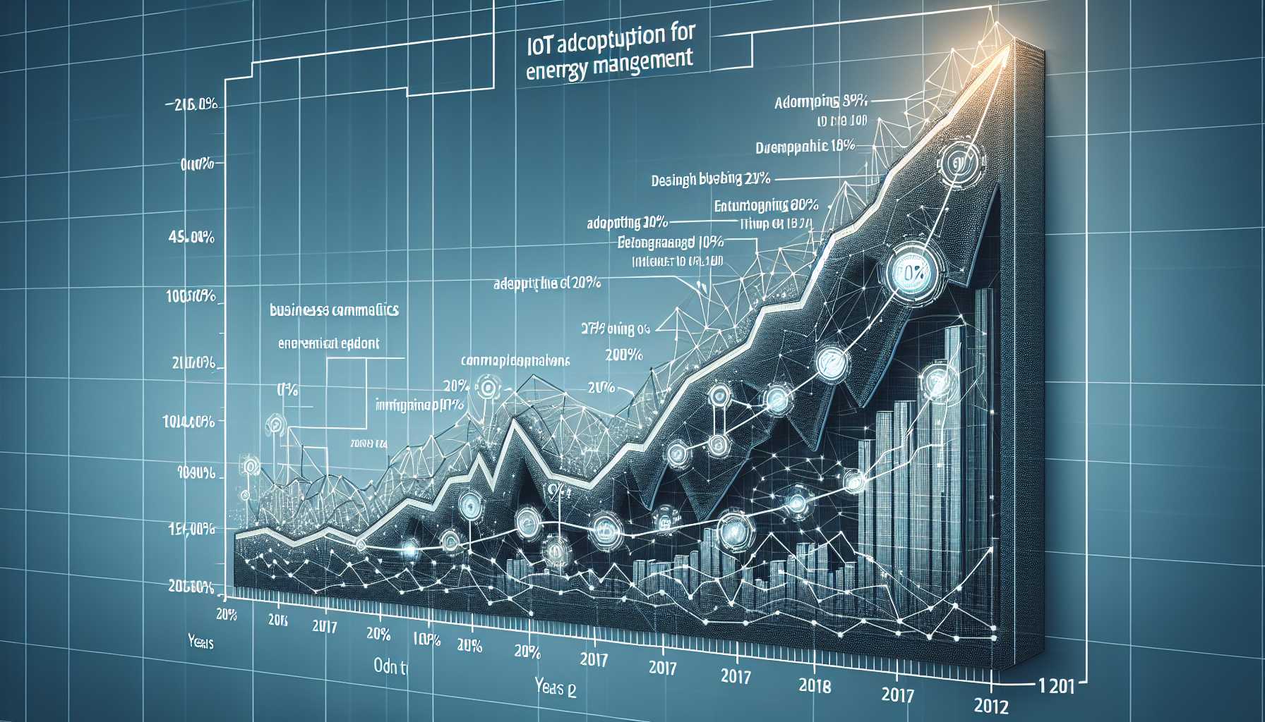 Graph showing the growth of IoT for energy management in UK businesses