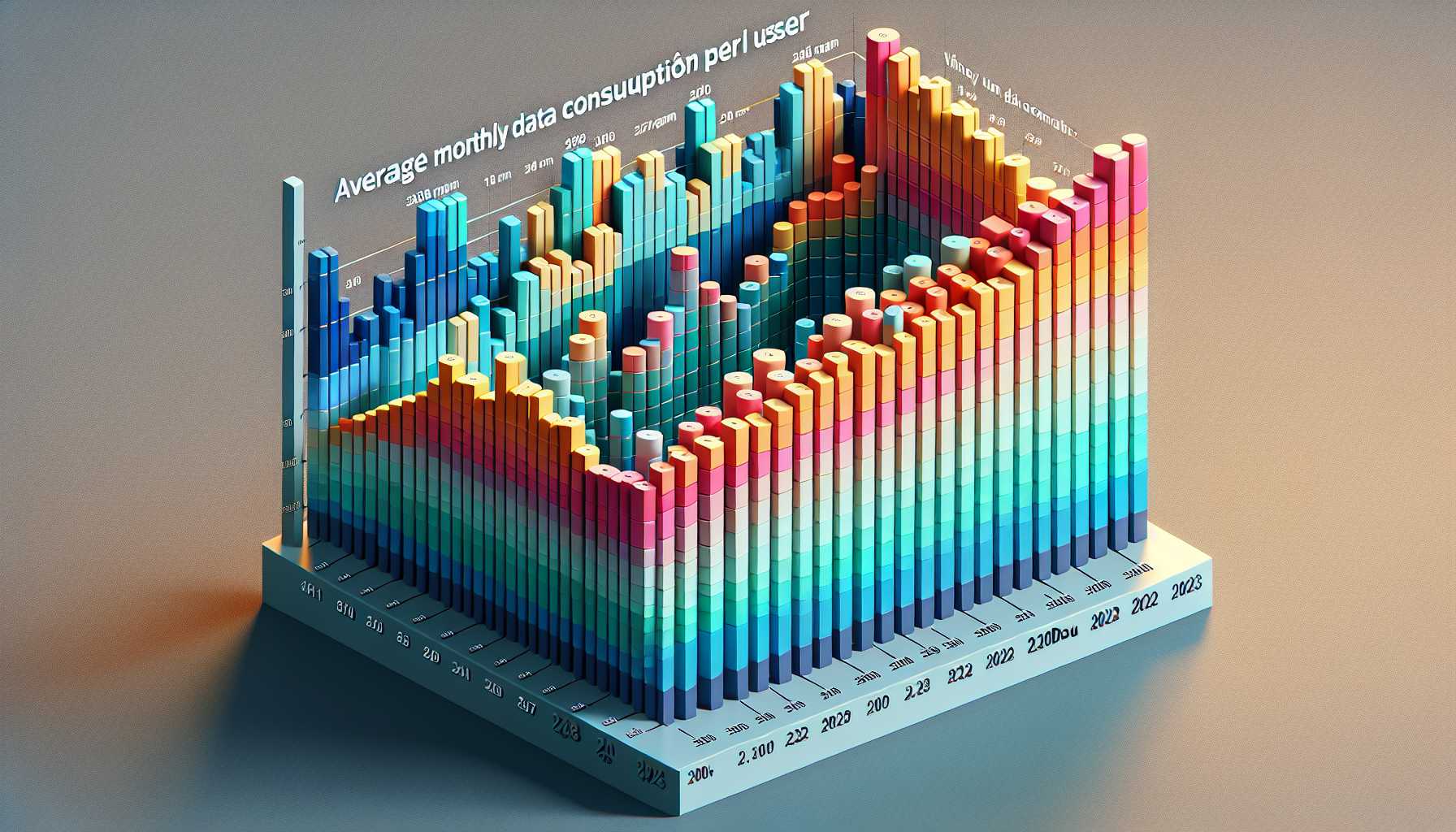 Average monthly data consumption per user in Vietnam (2020-2023)