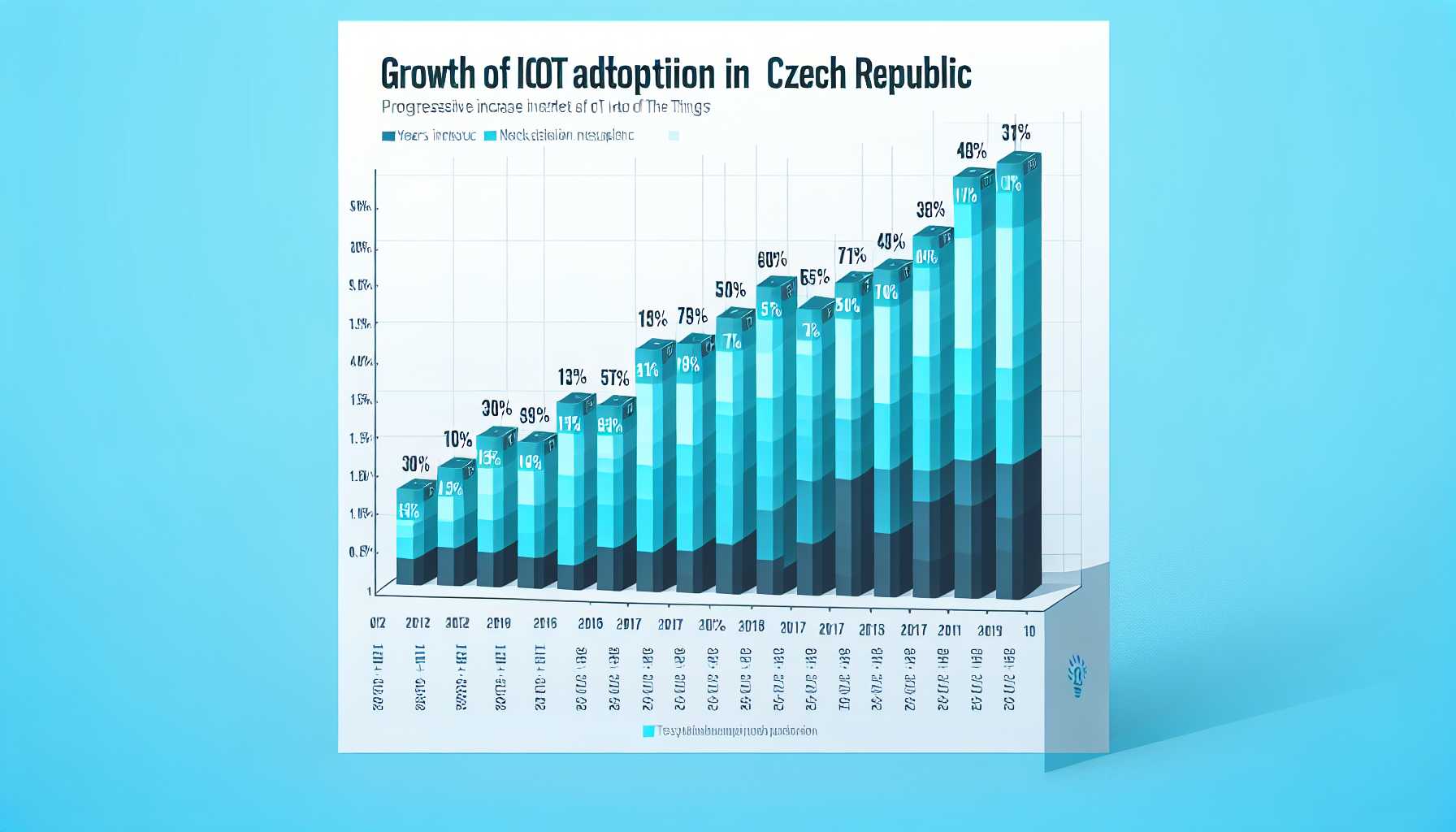 A graph showing the growth of IoT adoption in the Czech Republic