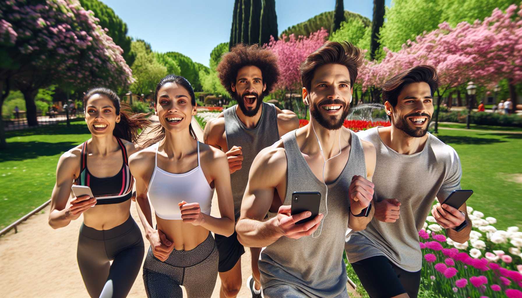 Runners in Spain using fitness apps