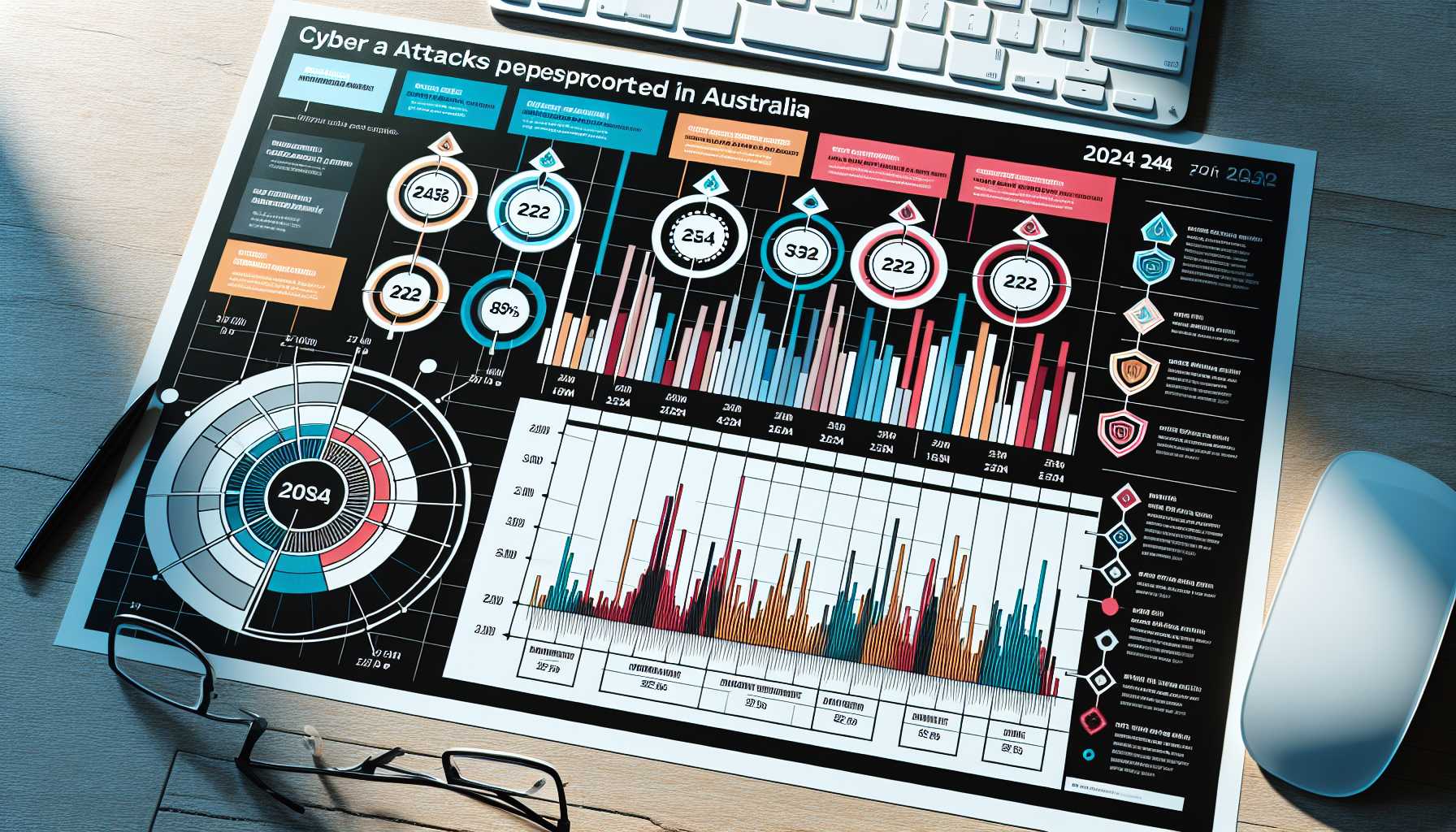 a graph showing the number of cyber attacks reported by businesses in Australia in 2024