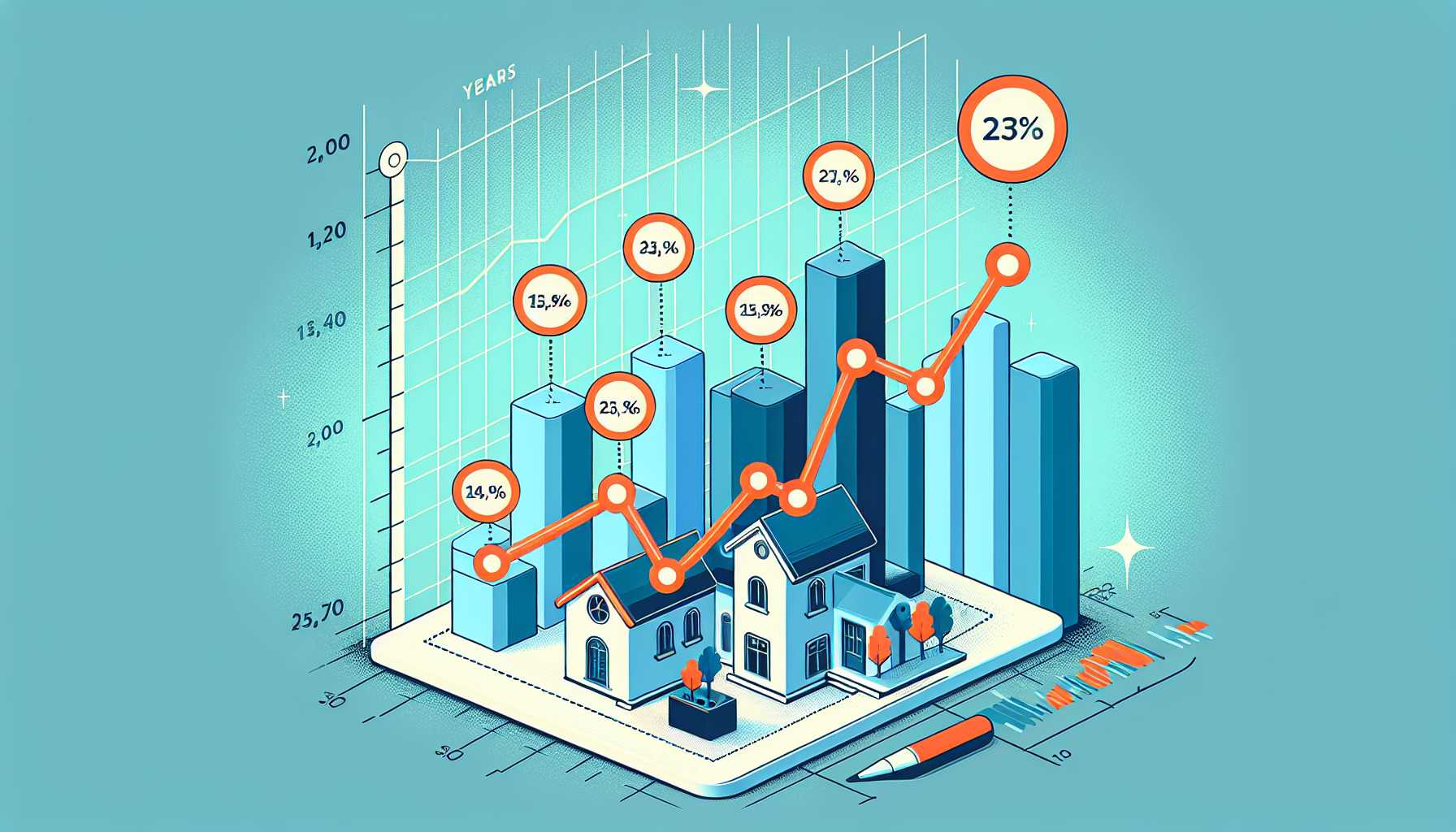 A graph showing the growth of online real estate users in India