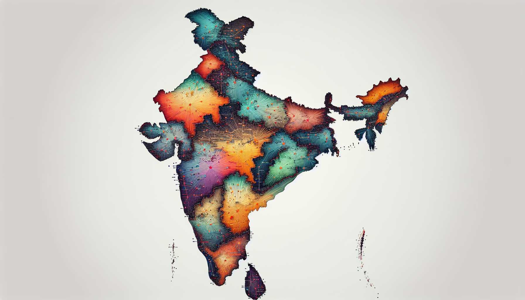 A map of India with different shades of color representing different internet speeds in urban areas, with darker shades representing faster speeds.