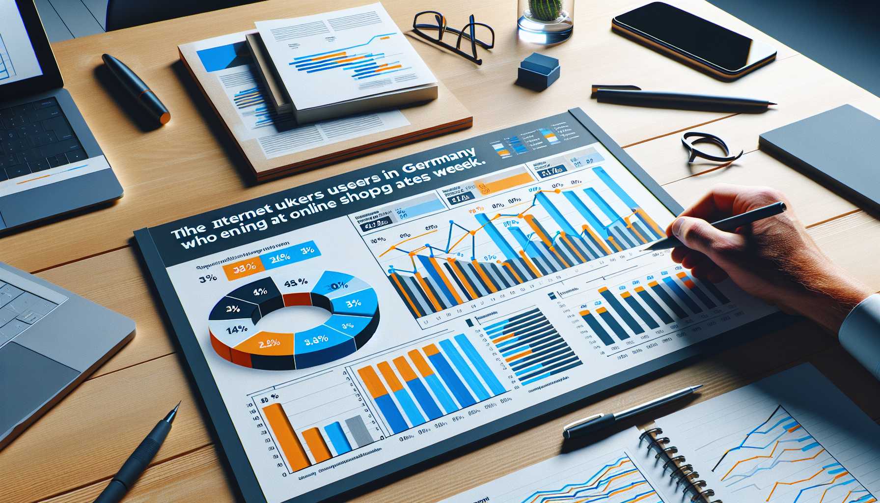 Graph showing the percentage of internet users in Germany who shop online at least once a week