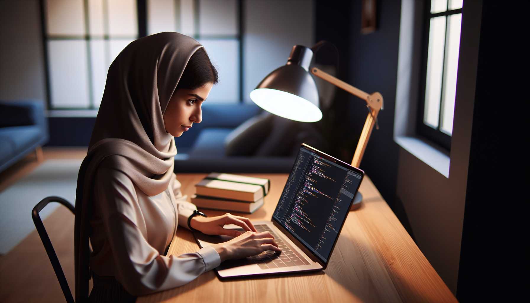 a person using a laptop to learn programming