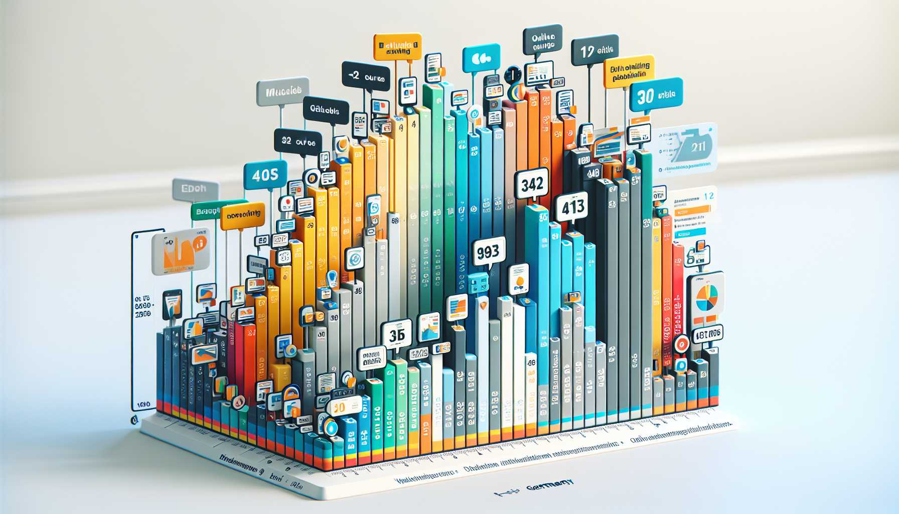 A graph showing the number of tech courses offered by different online learning platforms in Germany.