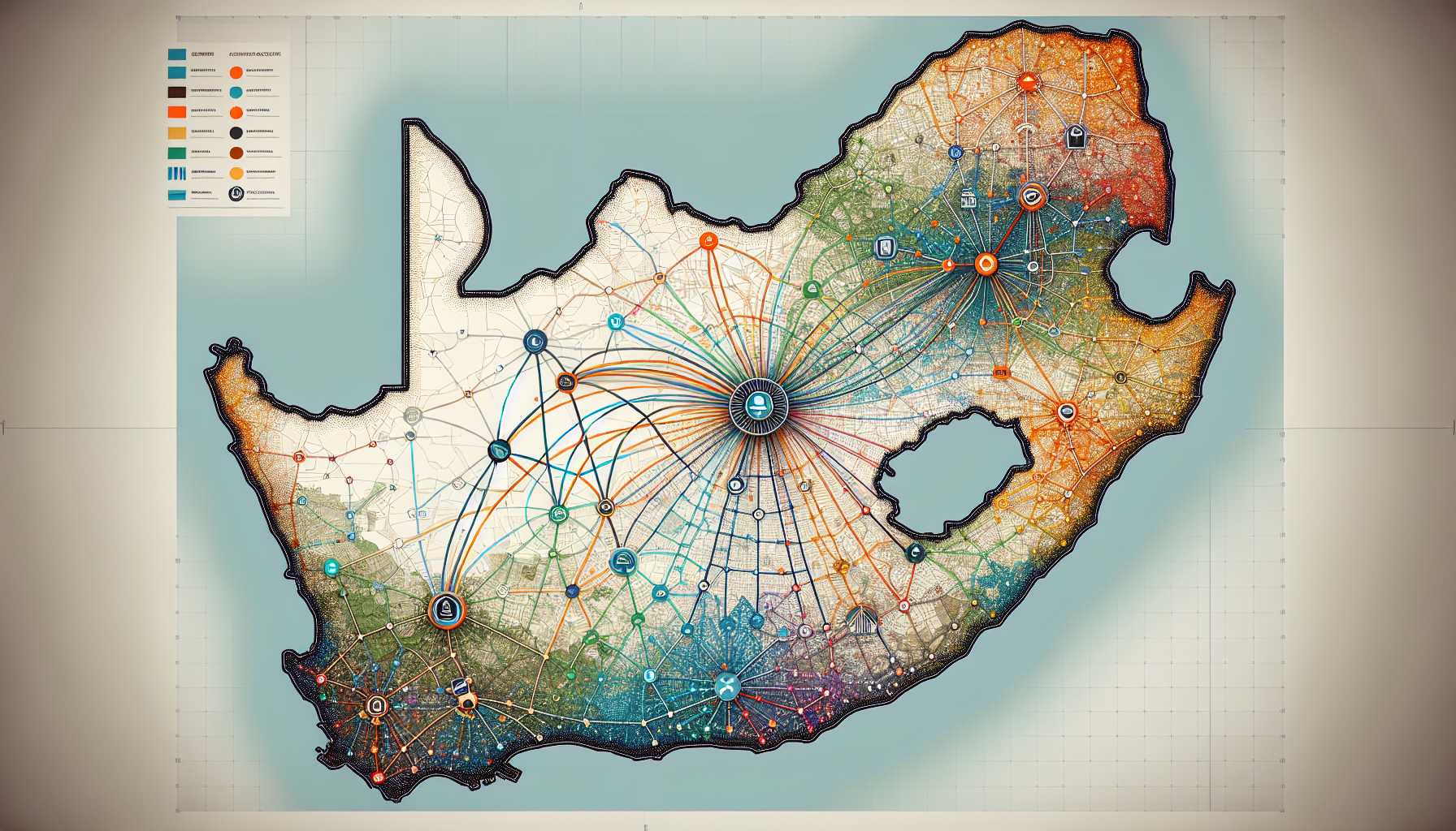 Mobile network coverage map in South Africa