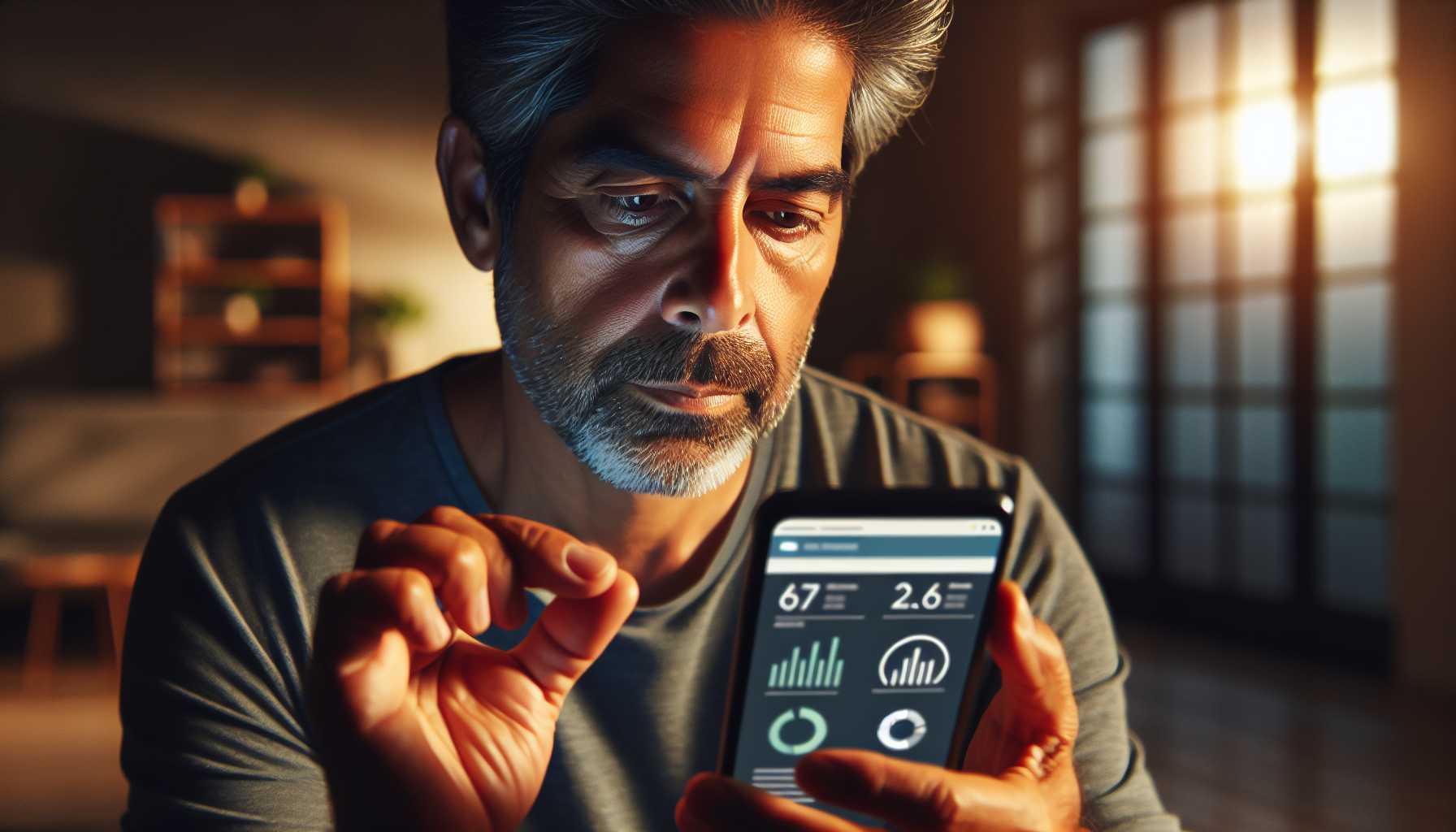 Person using a mobile app to manage finances