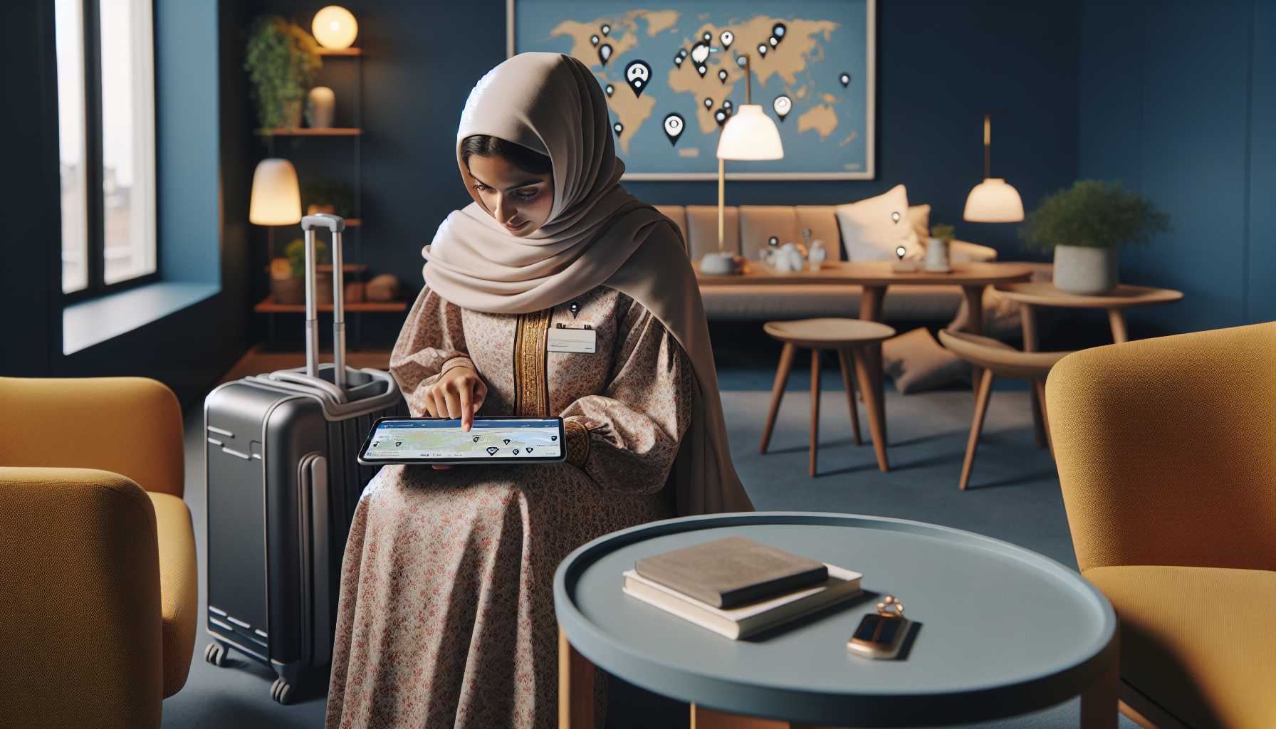 A person in Sweden booking travel on a digital platform