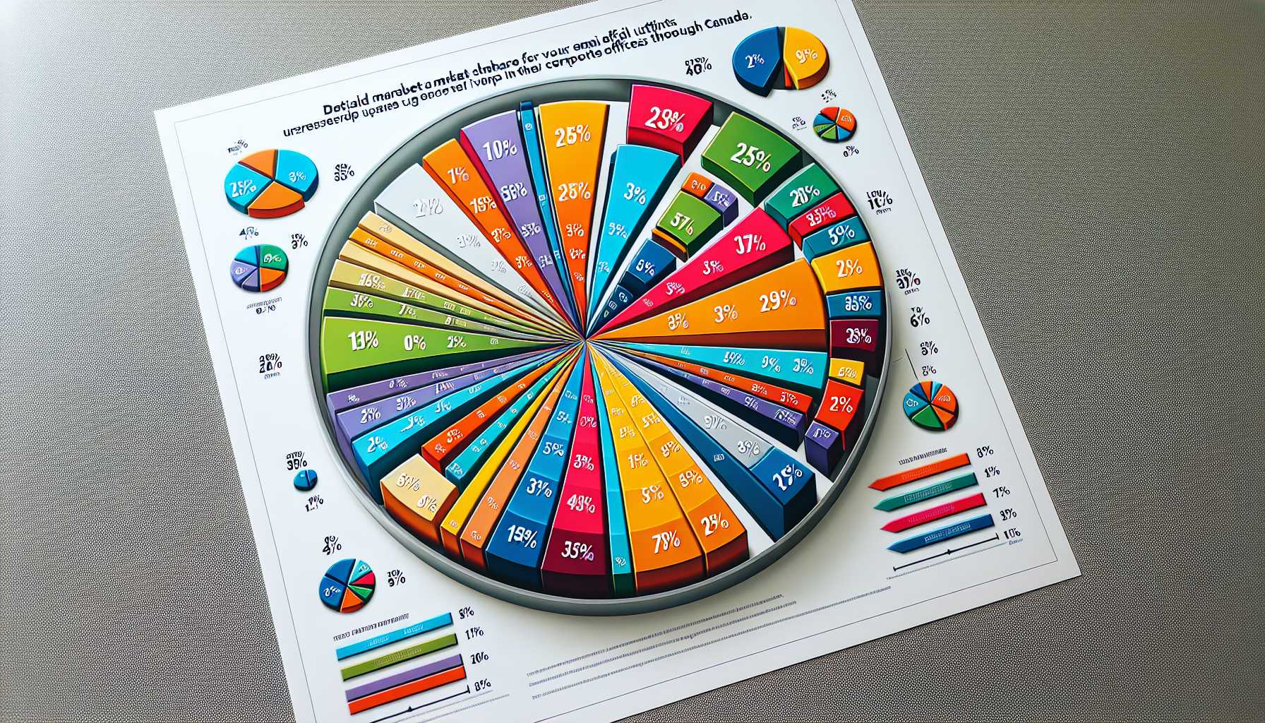 Pie chart showing the market share distribution of email clients in Canadian corporate offices