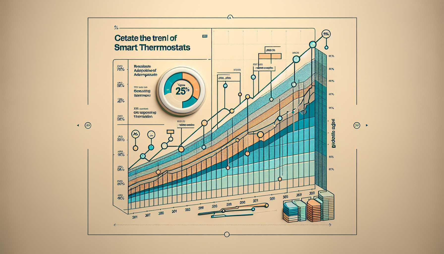 Graph showing the increasing adoption of smart thermostats in the UK