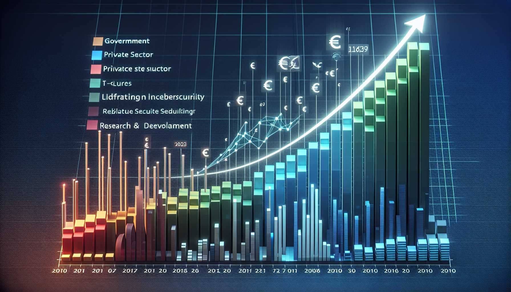 a graph showing the growth of cybersecurity spending in Germany