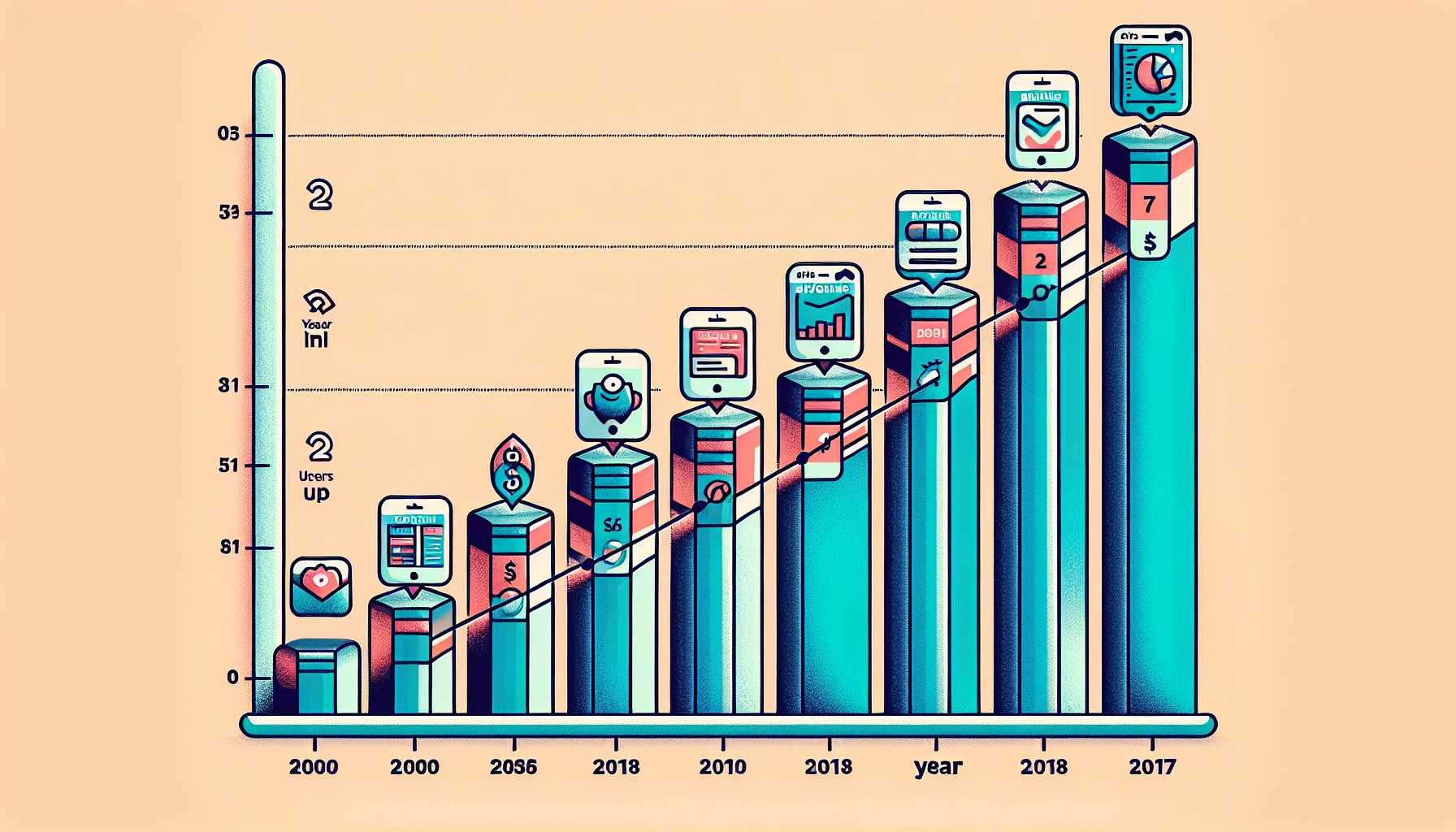 Graph showing the increasing adoption of online banking and budgeting apps in the UK