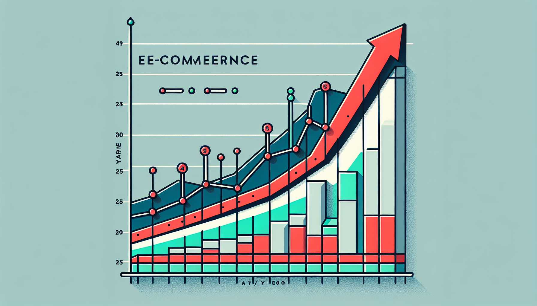 Graph showing the growth of e-commerce in Italy