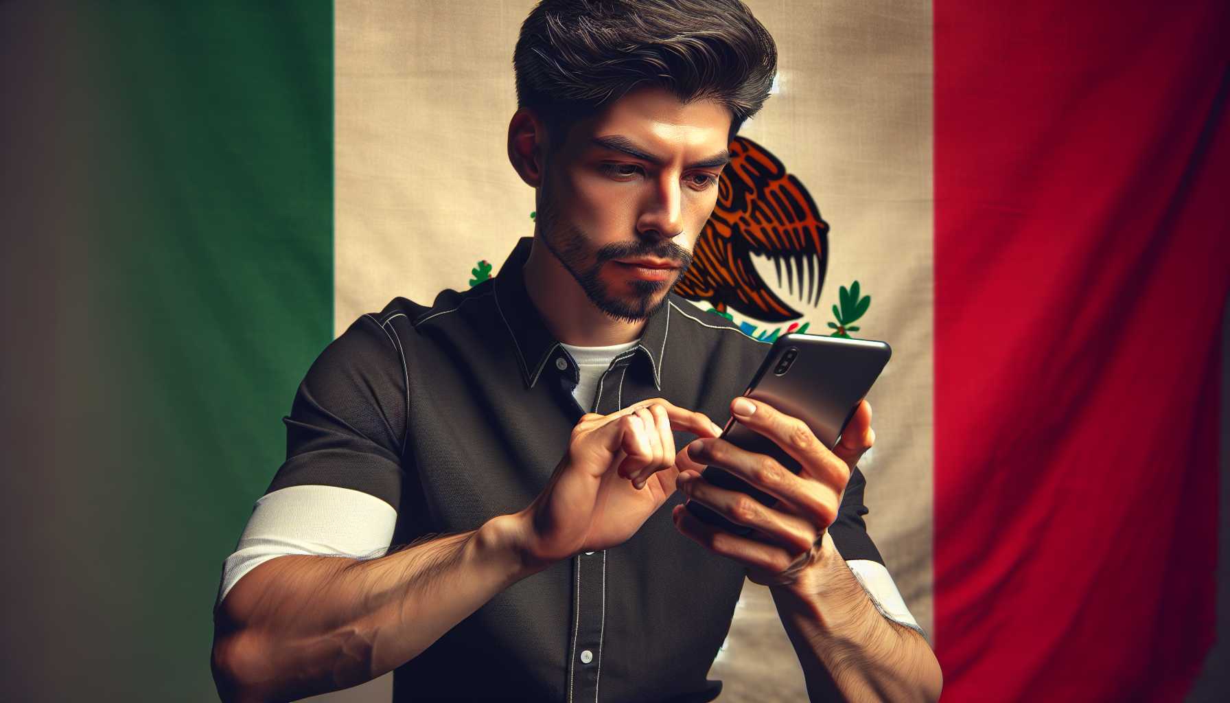 A person shopping online on a mobile phone in Mexico