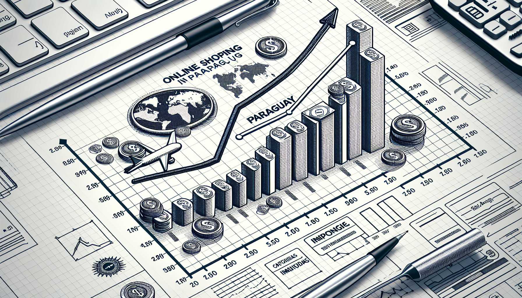 A graph showing the growth of online shopping in Paraguay