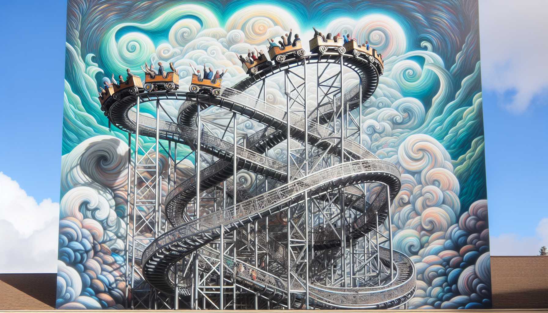 A roller coaster symbolizing the highs and lows of startups