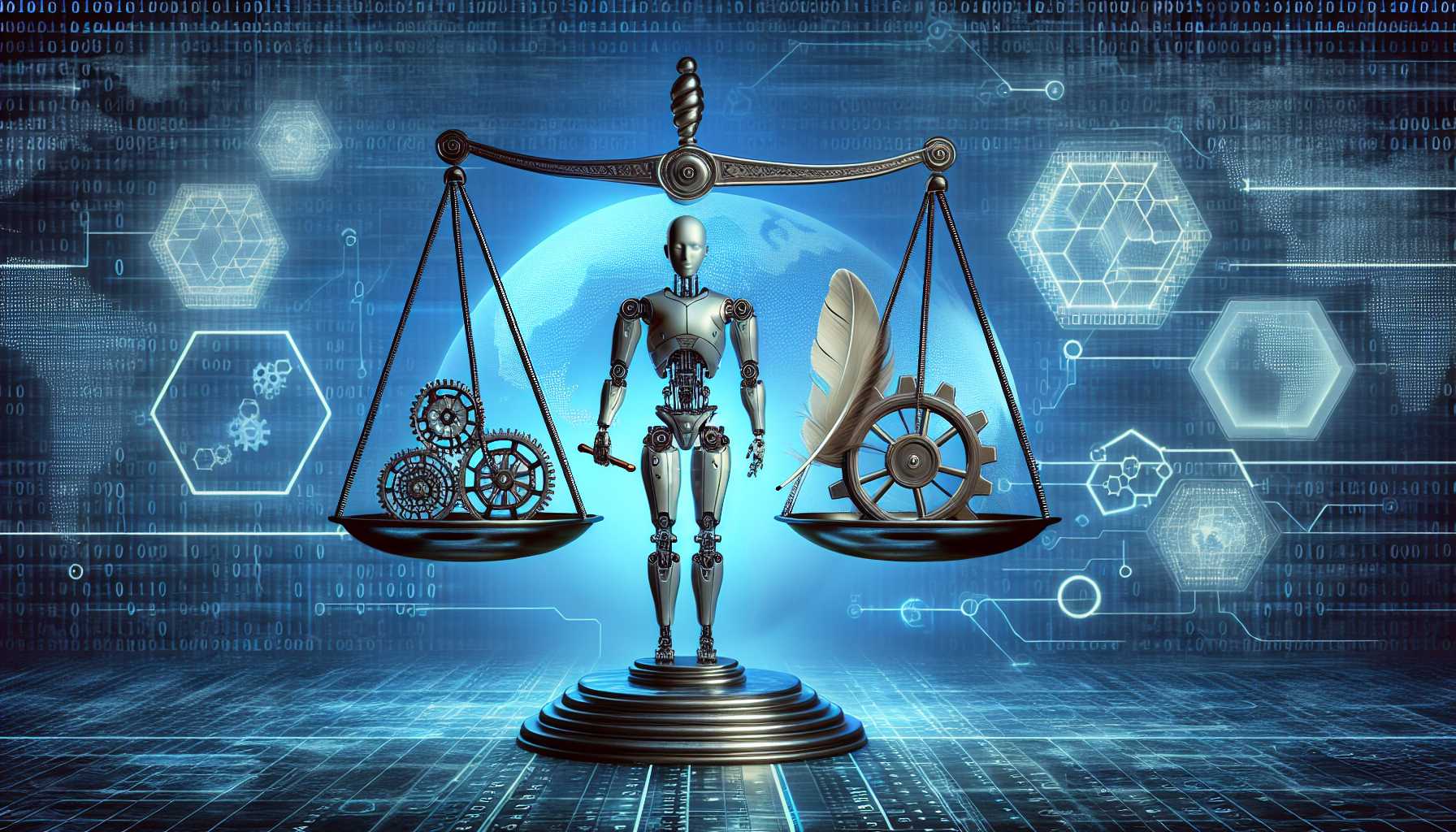 conceptual image of AI, ethics, and autonomy