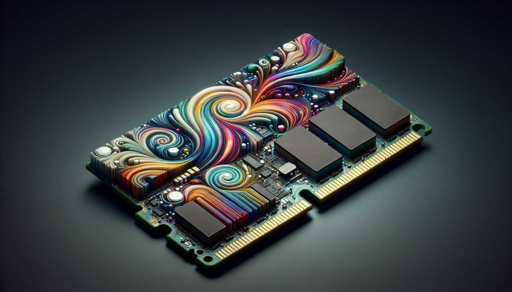 A computer memory module with an artistic twist