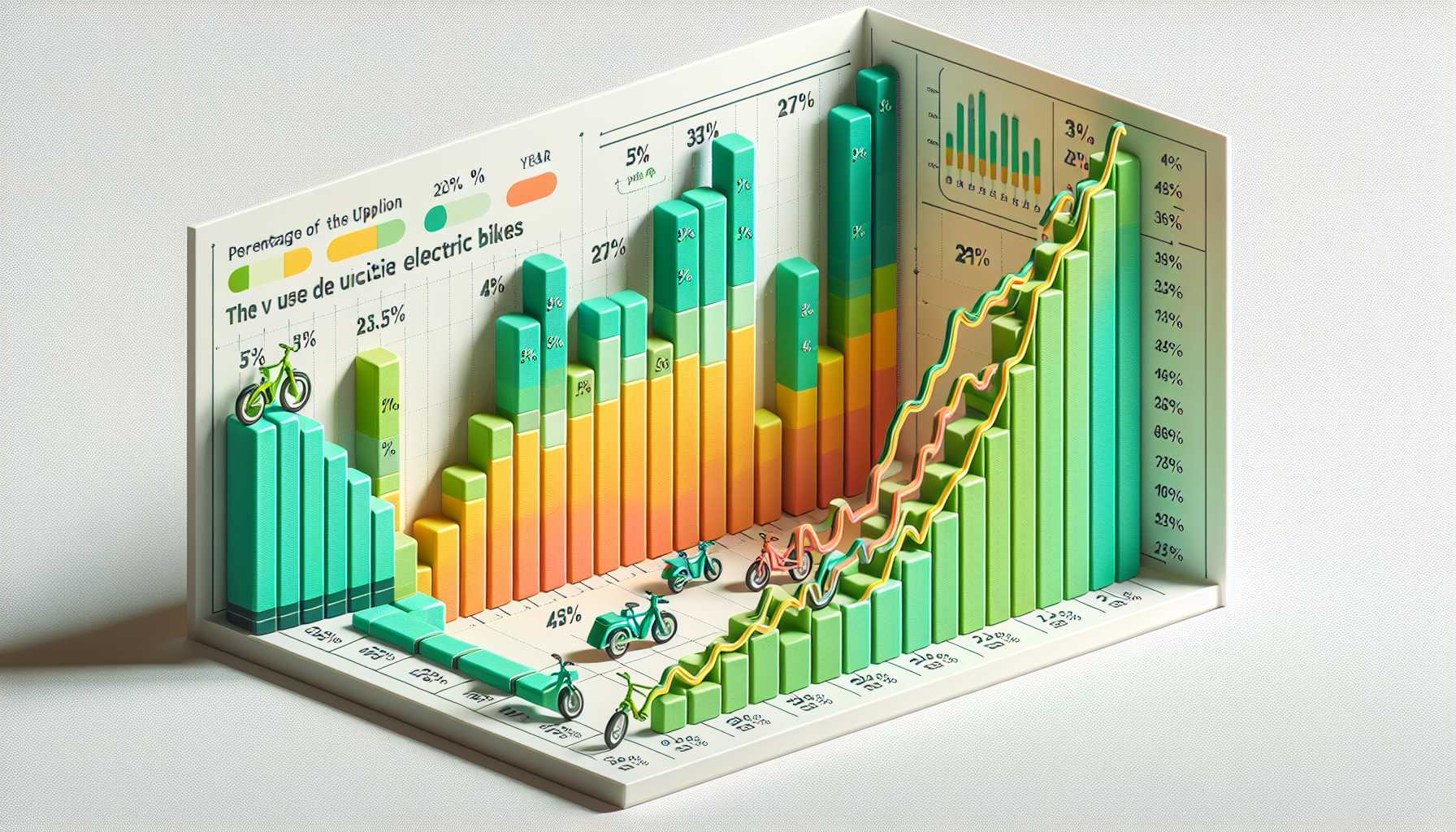 a graph showing the percentage of the population in the USA that uses electric bikes