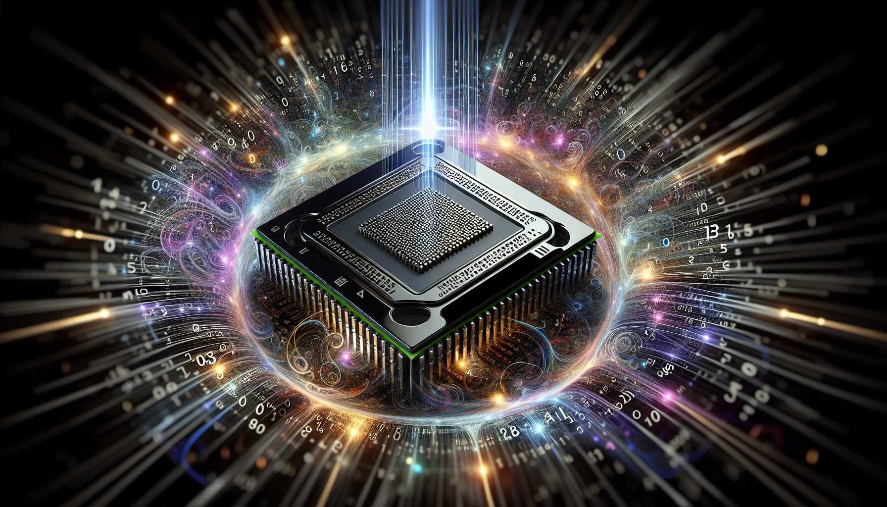 Advanced Micro Devices (AMD) chip amidst AI code