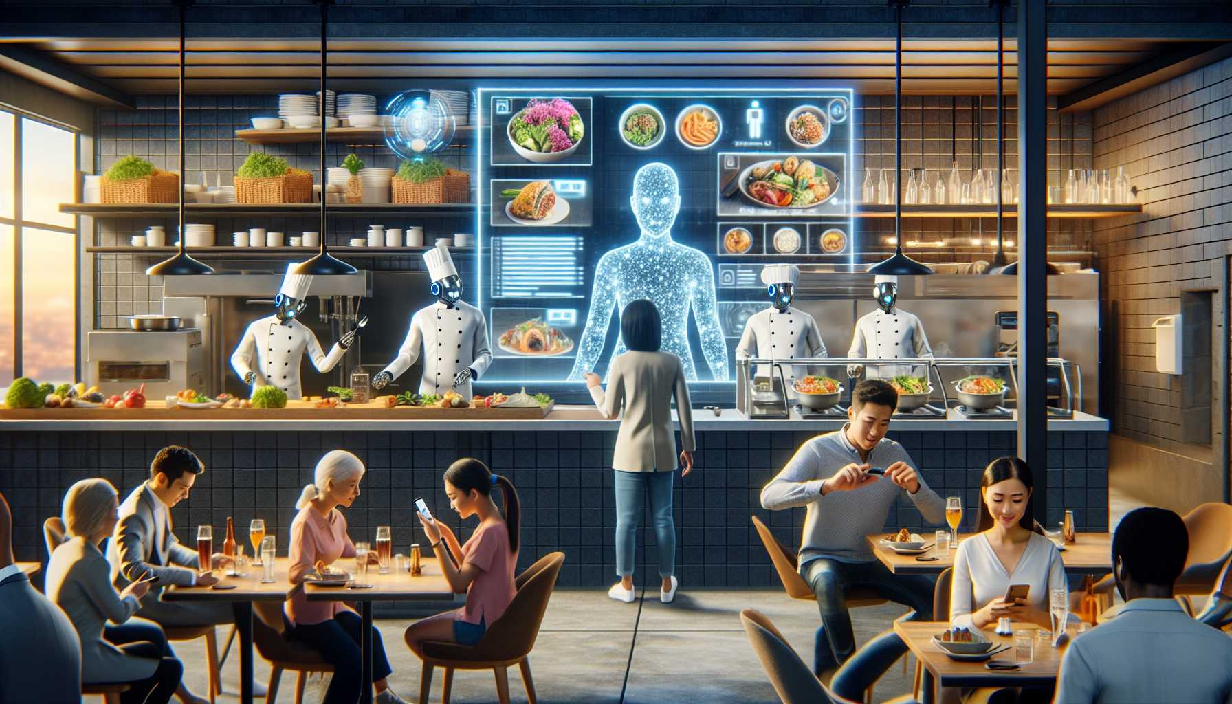 artificial intelligence concept with food reviews