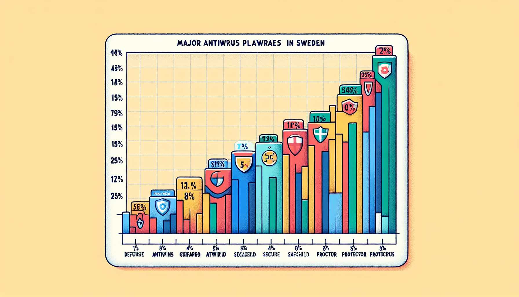 a graph showing the market share of different antivirus programs in Sweden