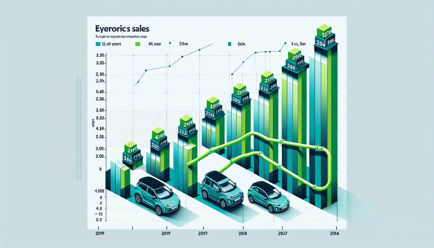 a graph showing the growth of electric vehicle sales in Europe over the last 5 years